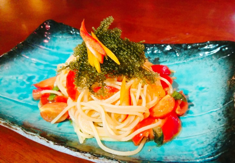 海ぶどう冷製パスタの掲載写真